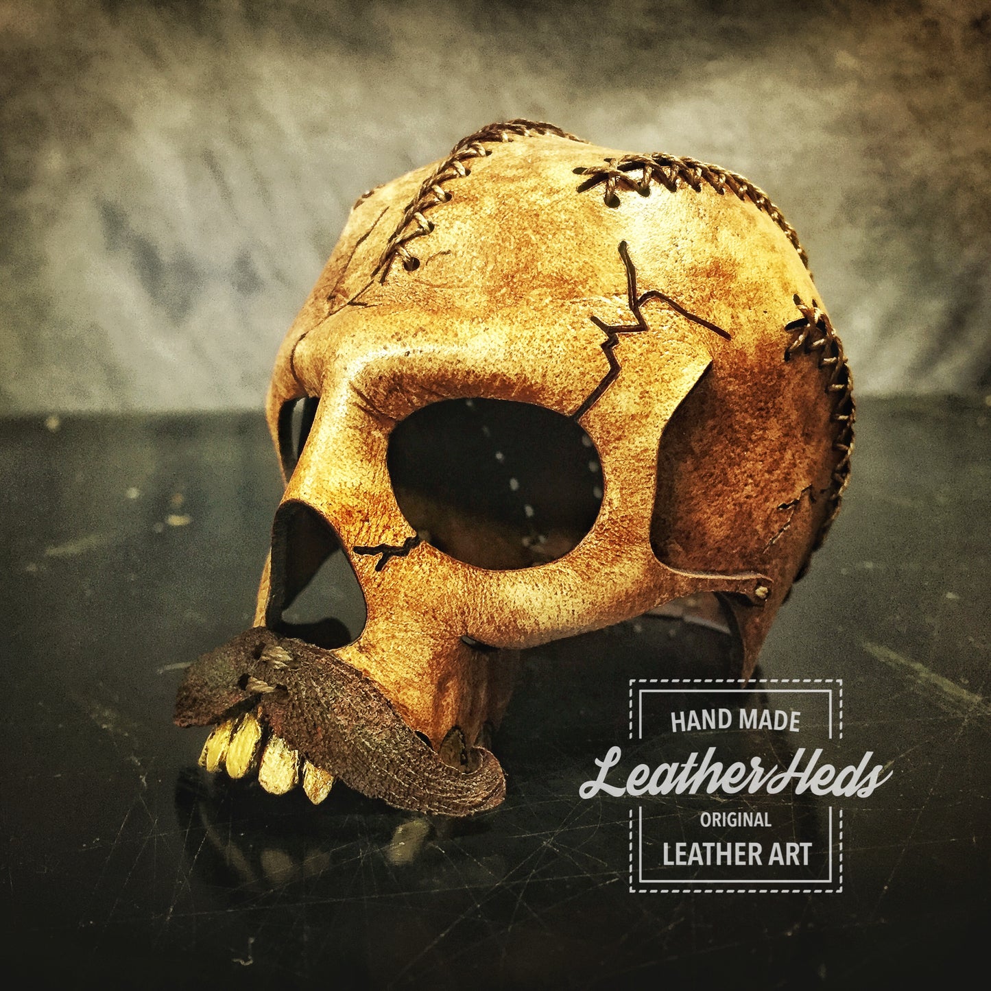 Miniature Leather Mo Skull