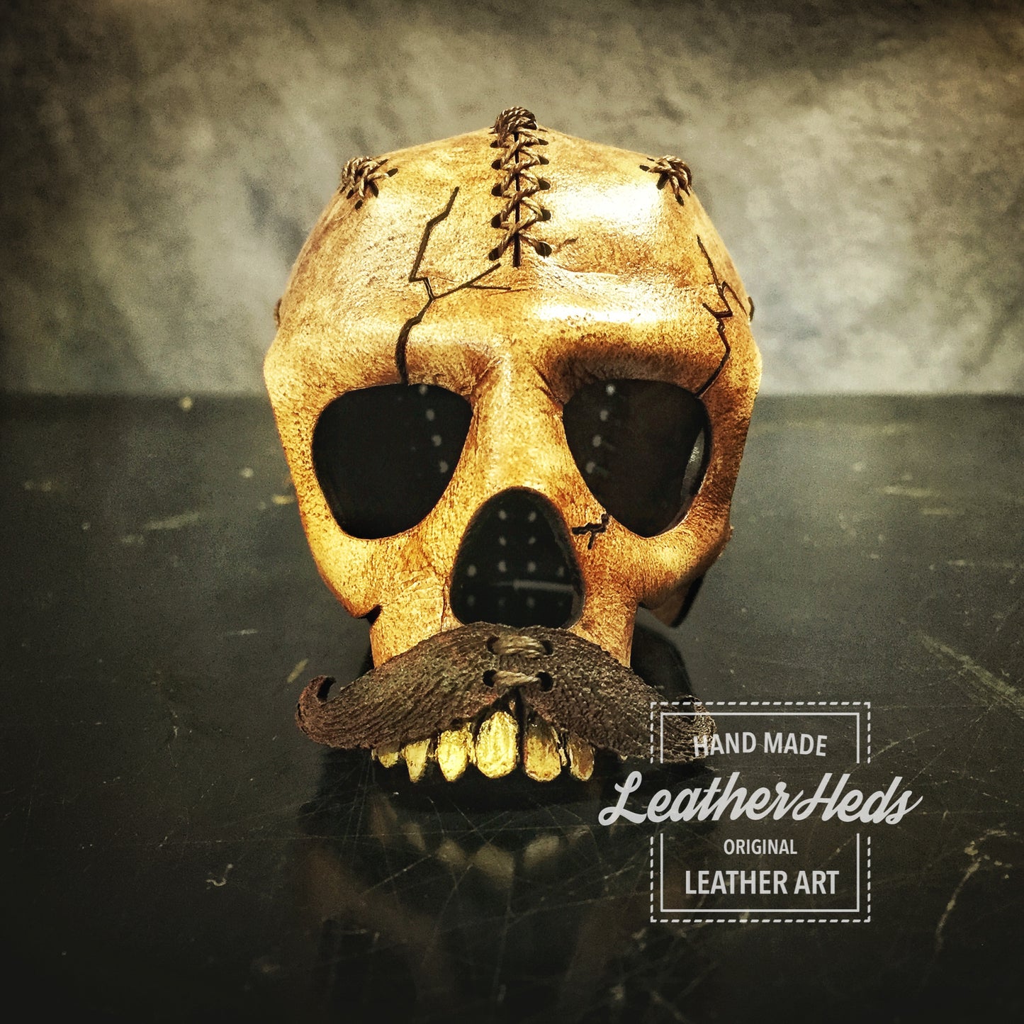 Miniature Leather Mo Skull