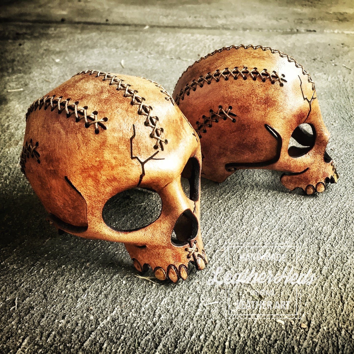 Miniature Leather Skull