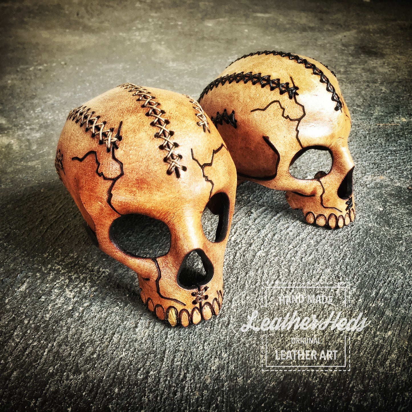 Miniature Leather Skull