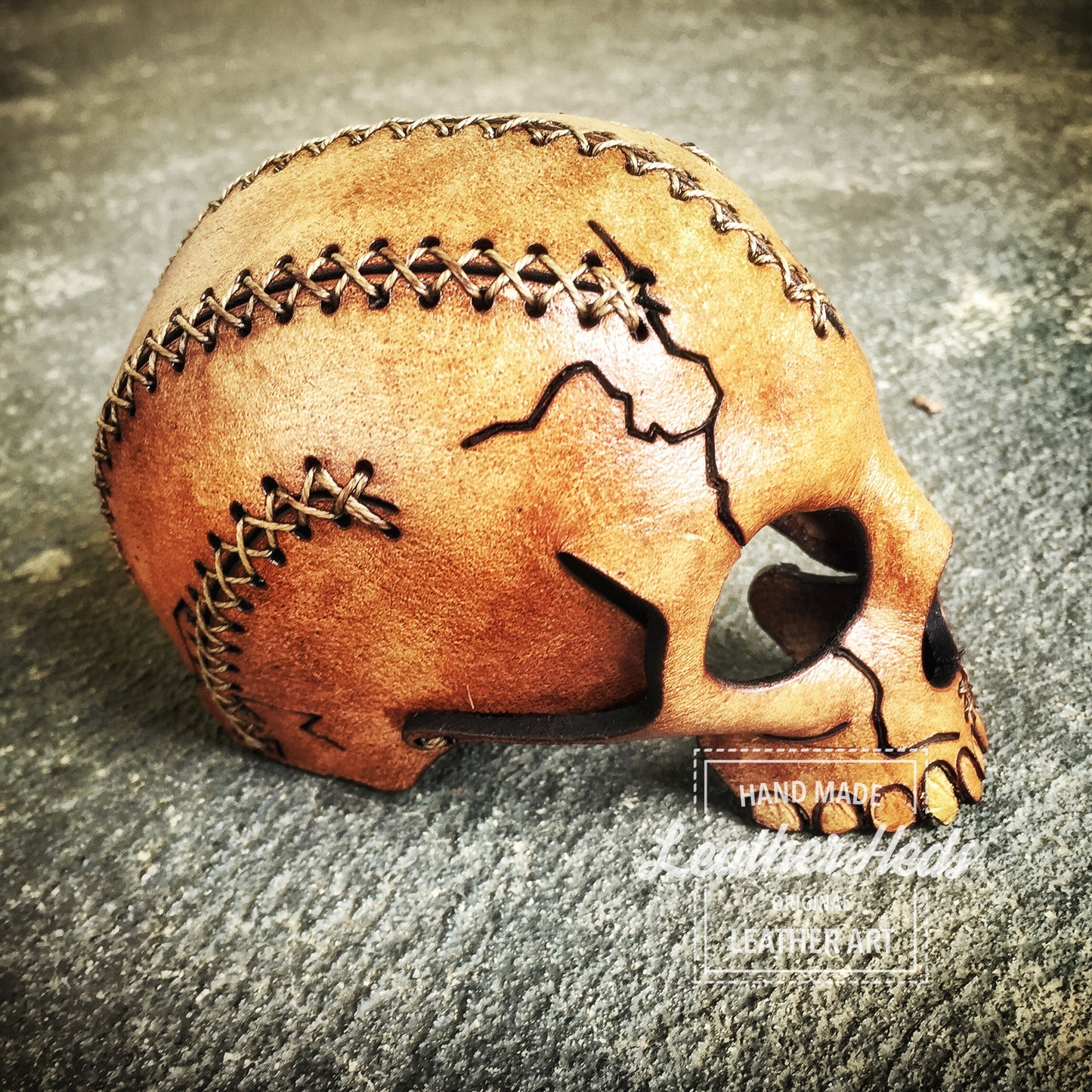 Miniature Leather Skull