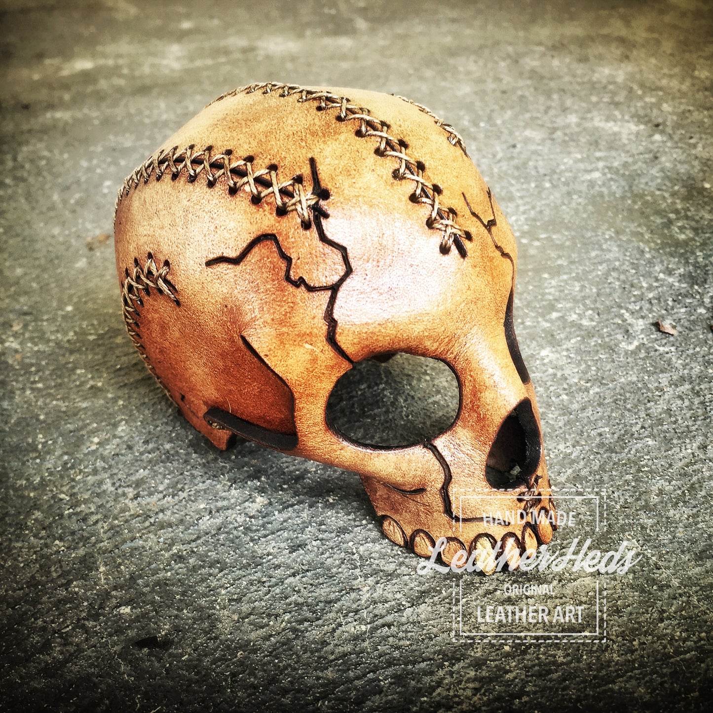 Miniature Leather Skull