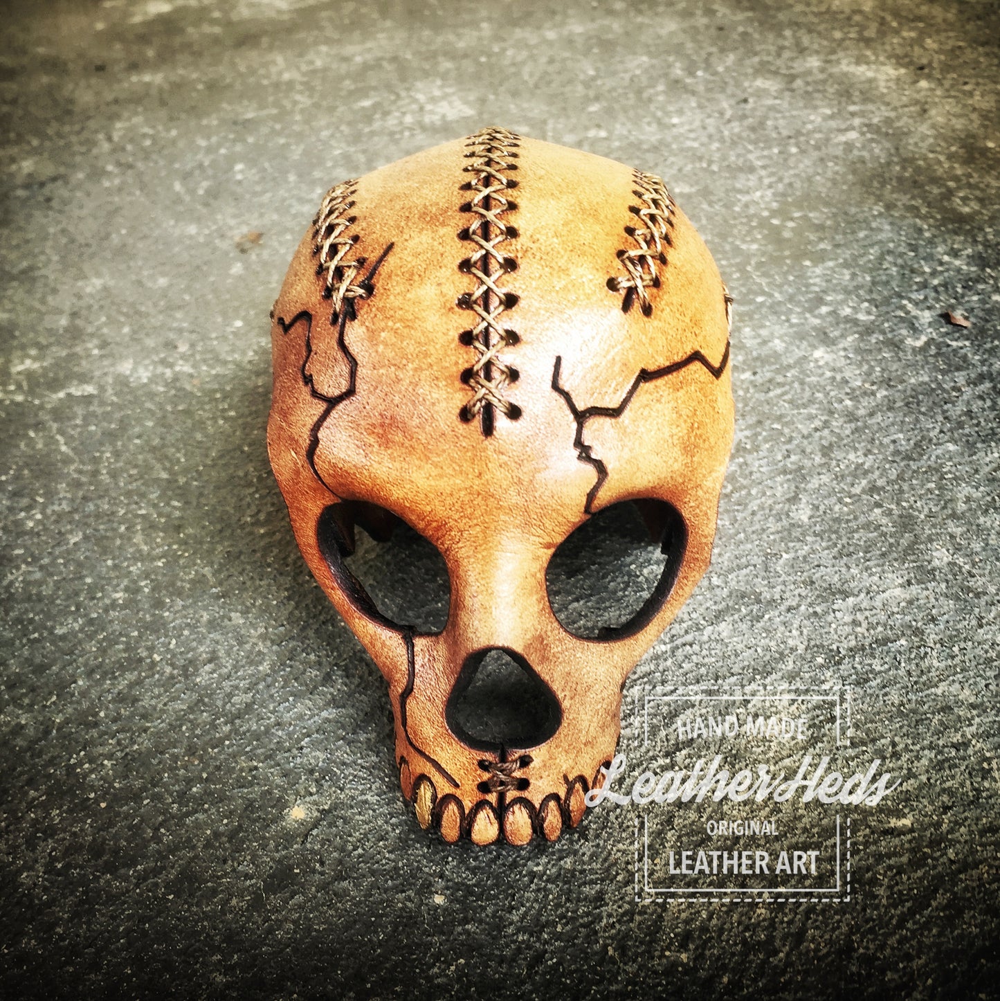 Miniature Leather Skull