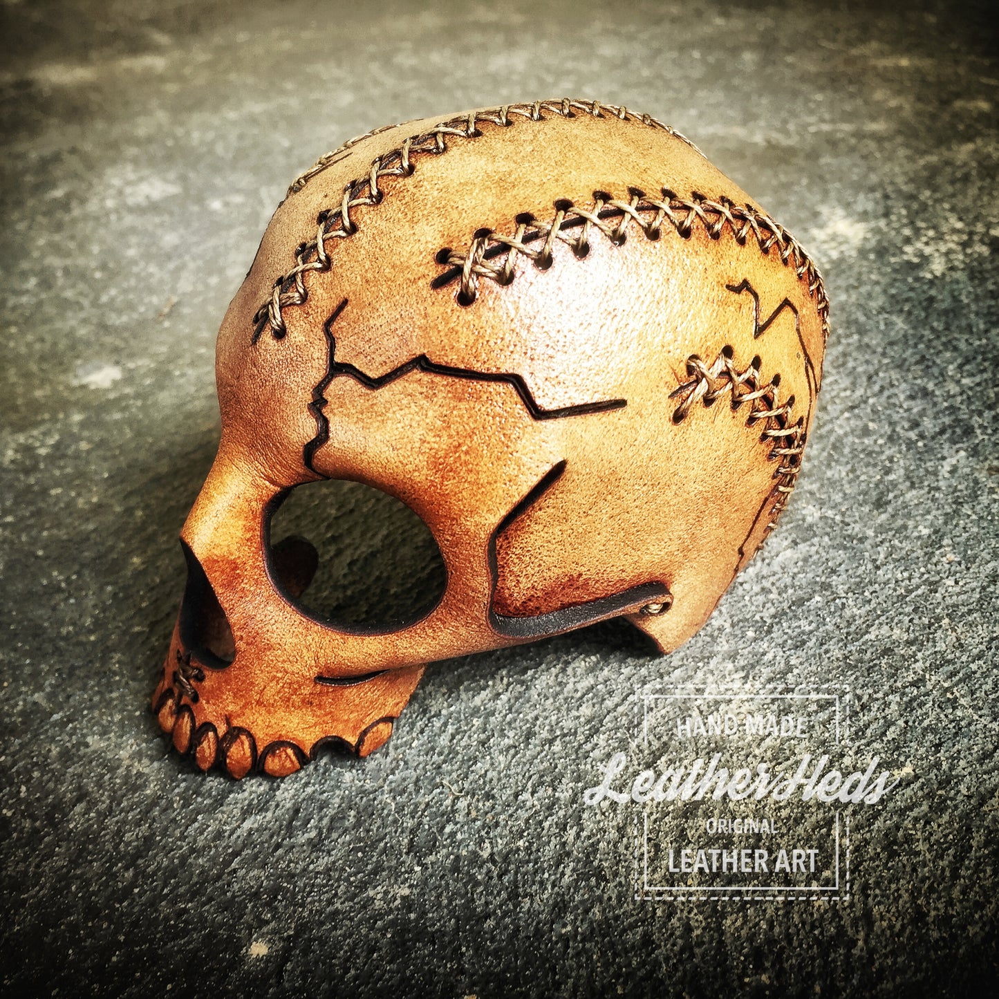 Miniature Leather Skull